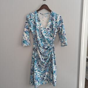 Mare Blu Saint Tropez Cinch Waist Dress Blue Waist Small Comfy